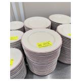 Bernardaud Limoges Red Ring Dinner Plates
