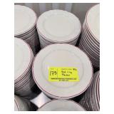 Bernardaud Limoges Red Ring Salad Plates
