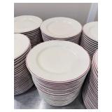 Bernardaud Limoges Red Ring Dinner Plates
