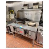 AX1 Stainless Steel Double Wok Range