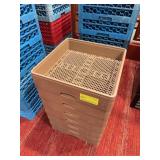 Brown Plastic Glass Racks
