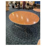 Medium Round Wooden Folding Banquet Table