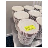 Bernardaud Limoges Red Ring Salad Plates