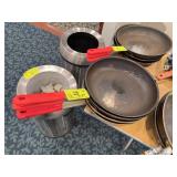Nonstick Fry Pans with Red Handles