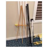 Wooden and Metal Display Easels