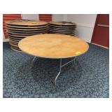 Round Wooden Folding Banquet Table