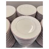 Bernardaud Limoges Red Ring Dinner Plates