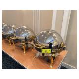 SS / Brass Round Chafing Dish with Dome Lid