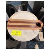 Round Marble and Wood Boards