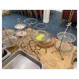 Metal and Glass Dessert Stands