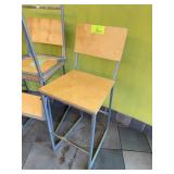 Metal and Wood Bar Stools
