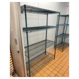 Four-Tier Green Wire Storage Shelving Units