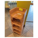 Stacked Plastic Restaurant Booster Seats
