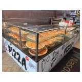 L SHAPED GLASS PIZZA DISPLAY CASE