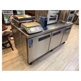 DUKERS SS 3 DOOR LOWBOY FREEZER