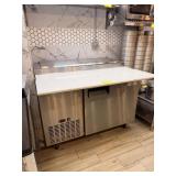 SS SINGLE DOOR REFRIGERATED PIZZA PREP TABLE