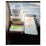 LOT OF DELI CASE PANS