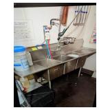 3 COMPARTMENT POT SINK WITH SPRAYER