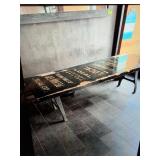9x3 DECOR TABLE WITH CAST LEGS