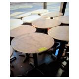 30 INCH RED MARBLE TABLES