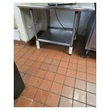 SS TABLE W/ UNDERSHELF