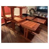 WOODEN 2 BASE SQUARE TABLES