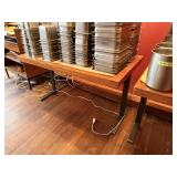 METAL BASE WOODEN TABLE