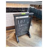 Standing Chalkboard Sign with Wood Frame
