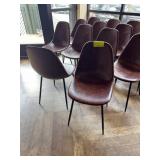 Brown Faux Leather Dining Chairs