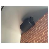 Wall-Mounted Black Speakers