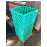 Green Commercial Glass Racks