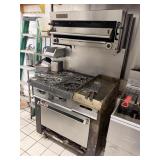 GARLAND 4 BURNER + GRIDDLE + SALAMANDER