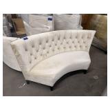 White Curved Couch