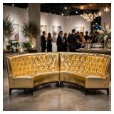 Golden Curved Couch