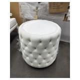 Round Single Seat - White