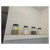 LARGE  GLASS JARS W/ LIDS
