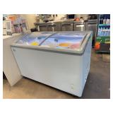 White Commercial Ice Cream Freezer Display