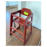 Wood Restaurant High Chair With Safety Belts
