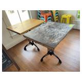 Wood and Cast Iron Bistro Tables