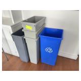 Plastic Waste and Recycling Bins
