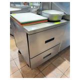 Stainless Steel Two-Drawer Refrigerator Lowboy