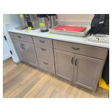 79x25 Inch Wood Cabinet With Drawers and Doors