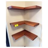Wooden Corner Wall Shelves