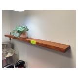 5 Ft Wall-Mounted Wooden Floating Shelf