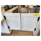 White Shaker-Style Saloon Double Swing Gate