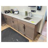 Marble Countertop With Sink & Wood Cabinets
