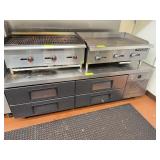 79 Inch Refrigerated 4-Drawer Grill Stand