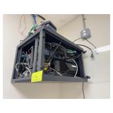Wall-Mounted Network Rack With Switch