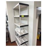Five-Shelf Plastic Storage Rack White Black
