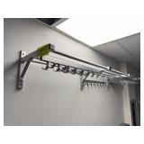 Wall-Mounted Aluminum Garment Rack With Hooks